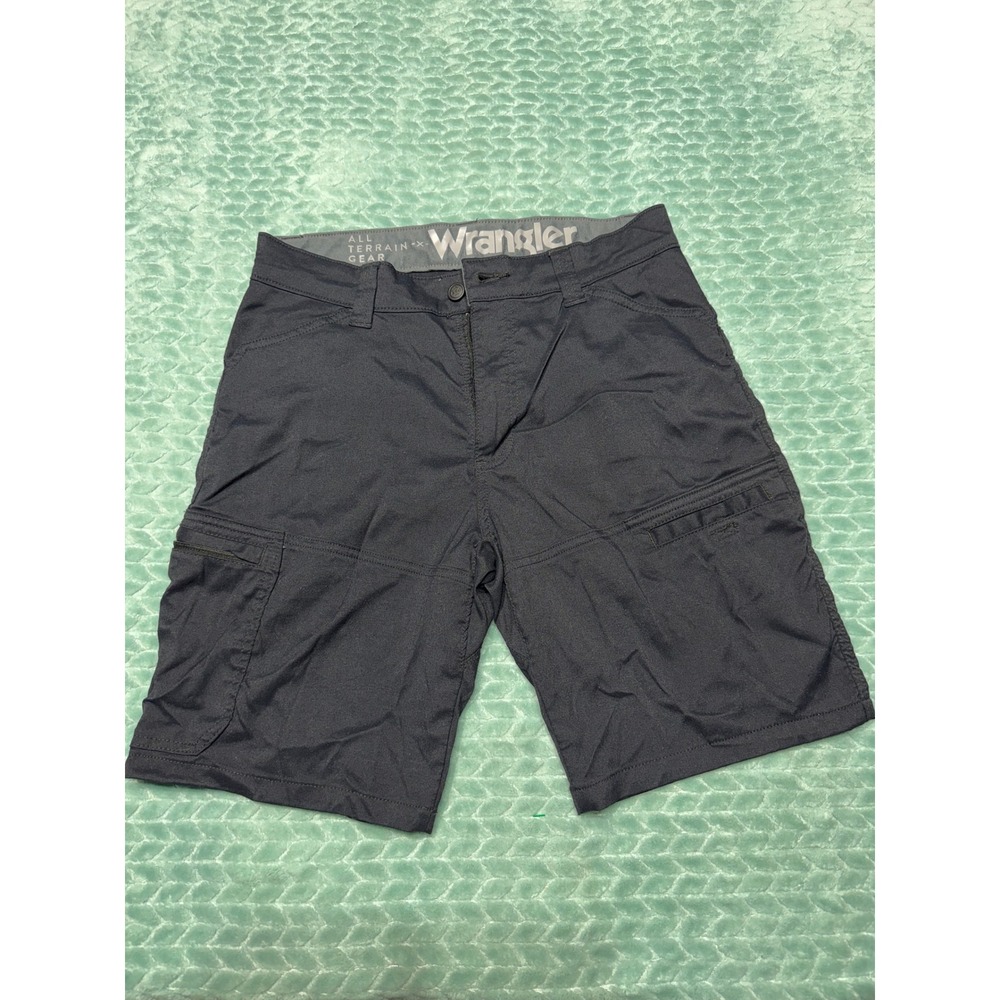 Wrangler ATG All Terrain Gear Mens Cargo Shorts Navy Blue Size 30 Hiking Outdoor